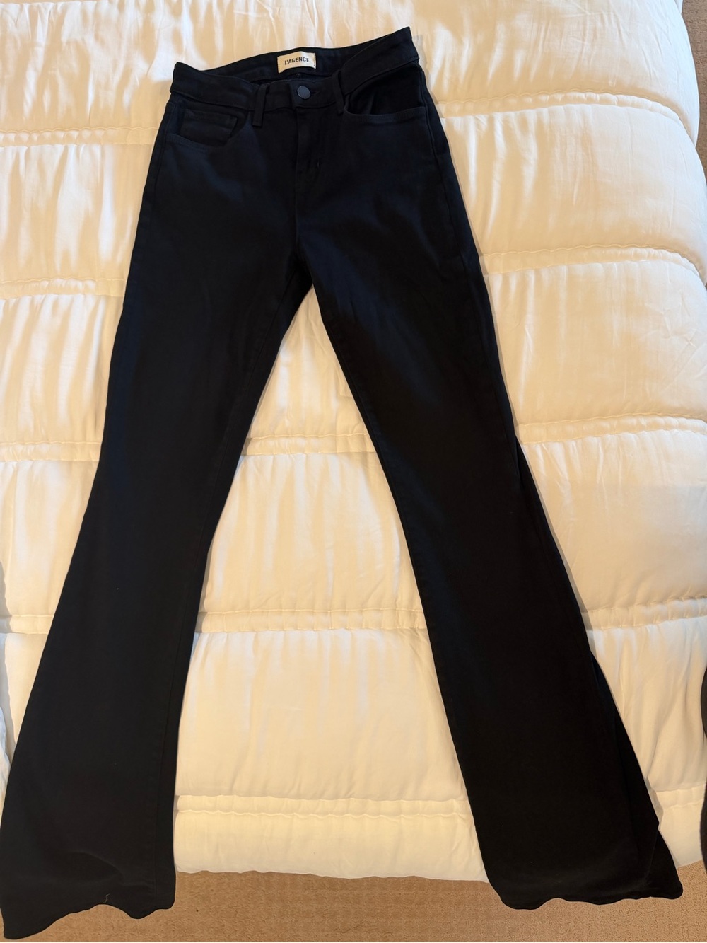 L’AGENCE High-Rise Black Flared Women's Jeans - Picture 6 of 6